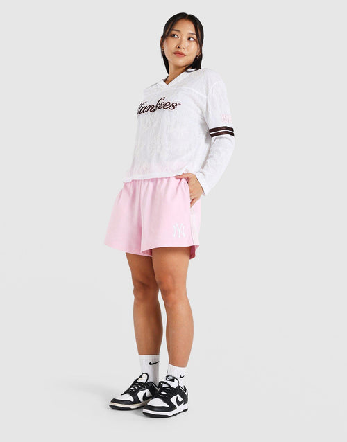 NY Yankees Lace Trim Shorts
