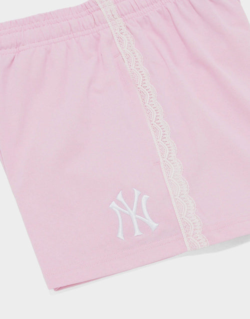 NY Yankees Lace Trim Shorts