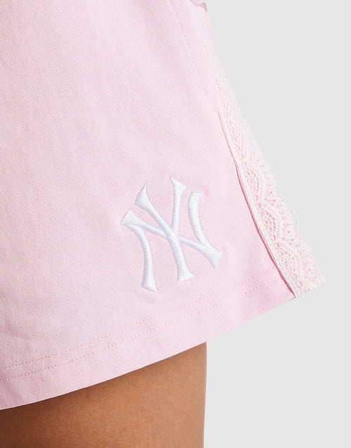 NY Yankees Lace Trim Shorts