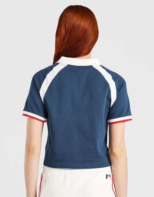 Panel Crop Polo T‑Shirt