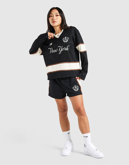 New York Panel Mesh Long Sleeve T-Shirt