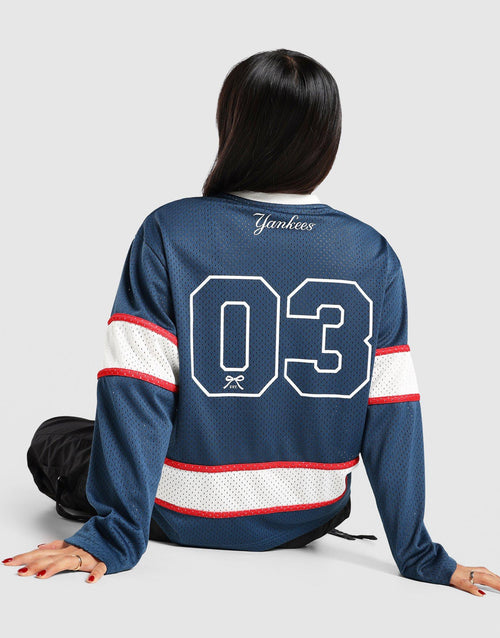 New York Panel Mesh Long Sleeve T-Shirt