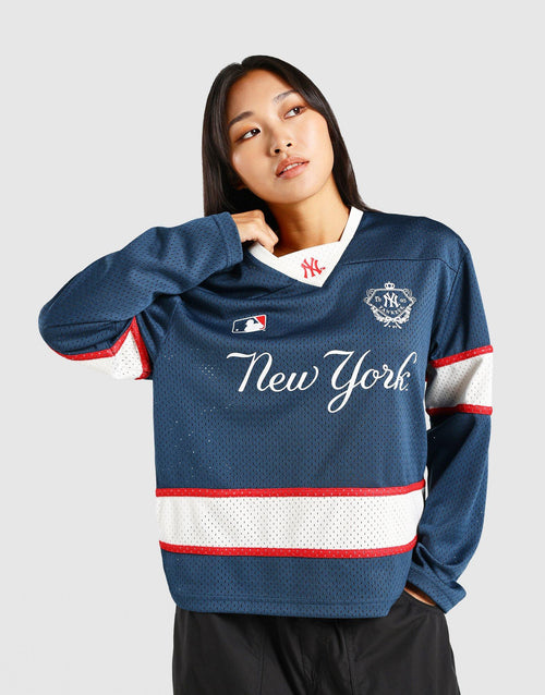 New York Panel Mesh Long Sleeve T-Shirt