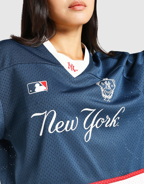 New York Panel Mesh Long Sleeve T-Shirt