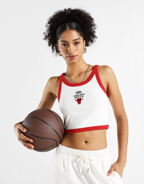 Fitted Contrast Ribbed Tank Top
