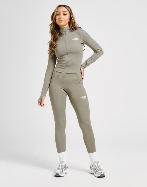 Rib Long Sleeve Full Zip Top