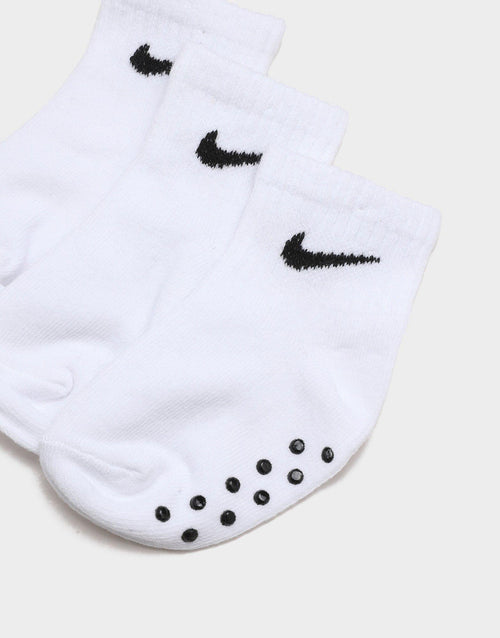 Core Swoosh Gripper Ankle Socks (3-Pack) Infant's