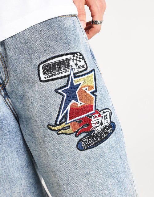 Buddy Straight Washed Denim Shorts
