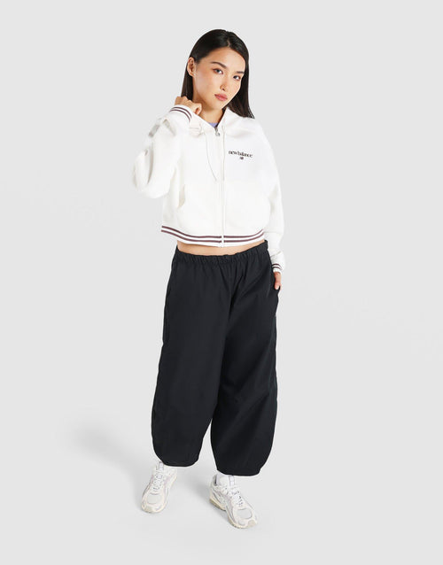 Rib Crop Full-Zip Hoodie