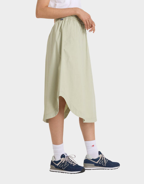 Twill Midi Skirt