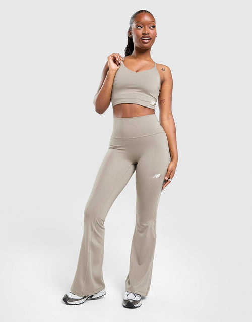 Logo U-Seam Flared Leggings