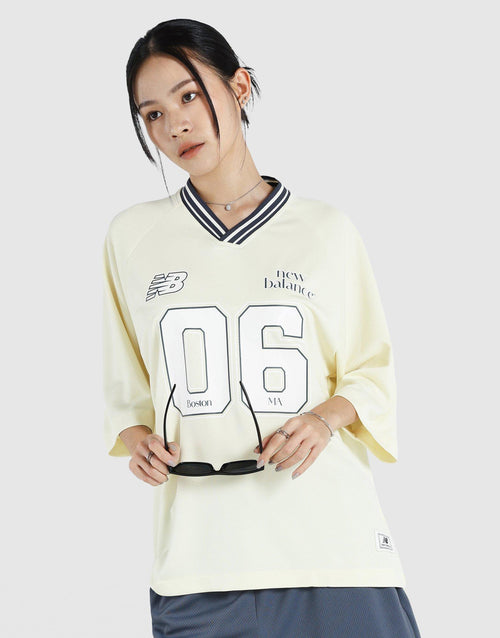Rib Sport Jersey Short Sleeve Top