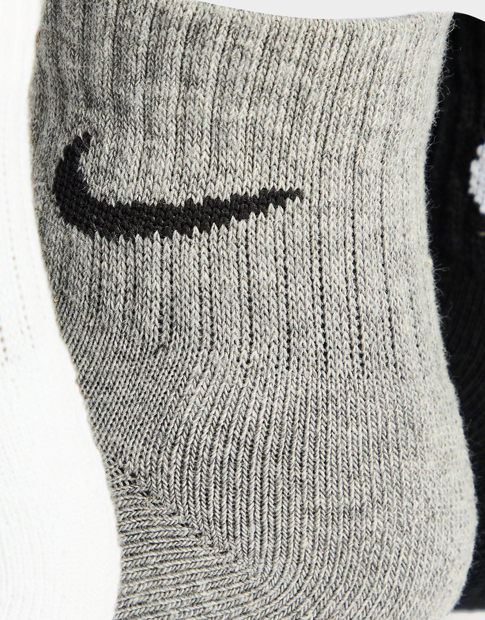 nike training 3 pack ankle socks in multi