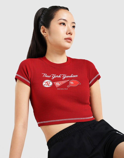 MLB LNY New York Yankees Ribbed T‑Shirt