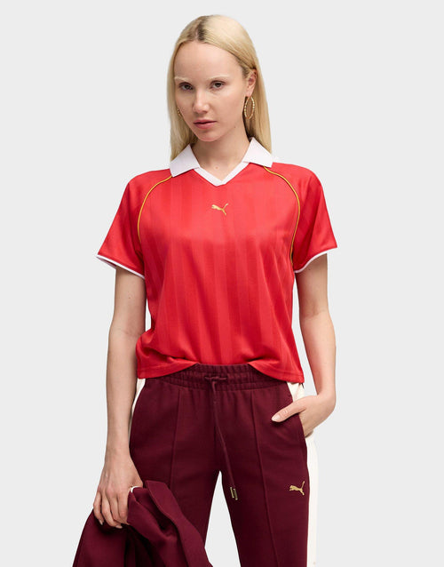 Red Puma Relaxed Football Jersey JD Sports Malaysia