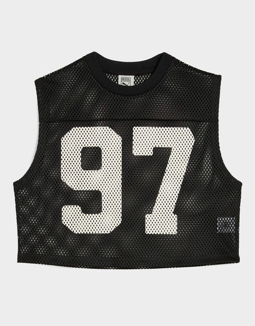 x ROSÉ Relaxed Mesh Top