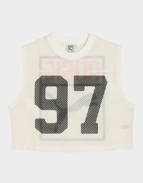 x ROSÉ Relaxed Mesh Top