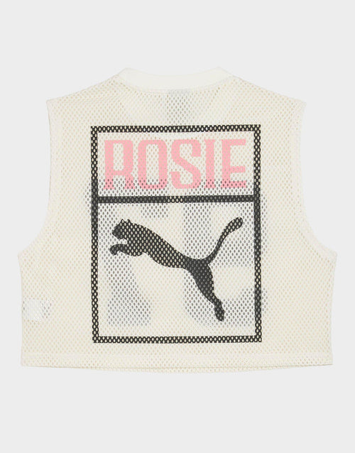 x ROSÉ Relaxed Mesh Top