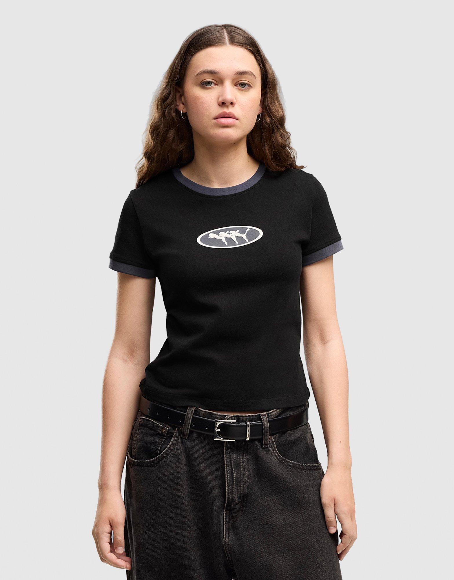 Slim Graphic Ringer T-Shirt