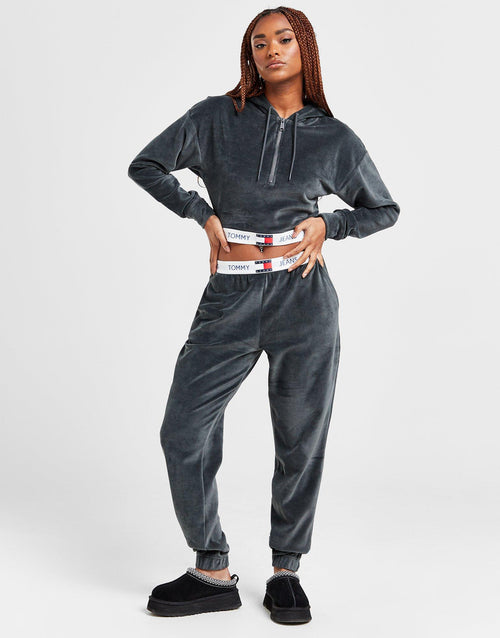 Velour Crop Hoodie