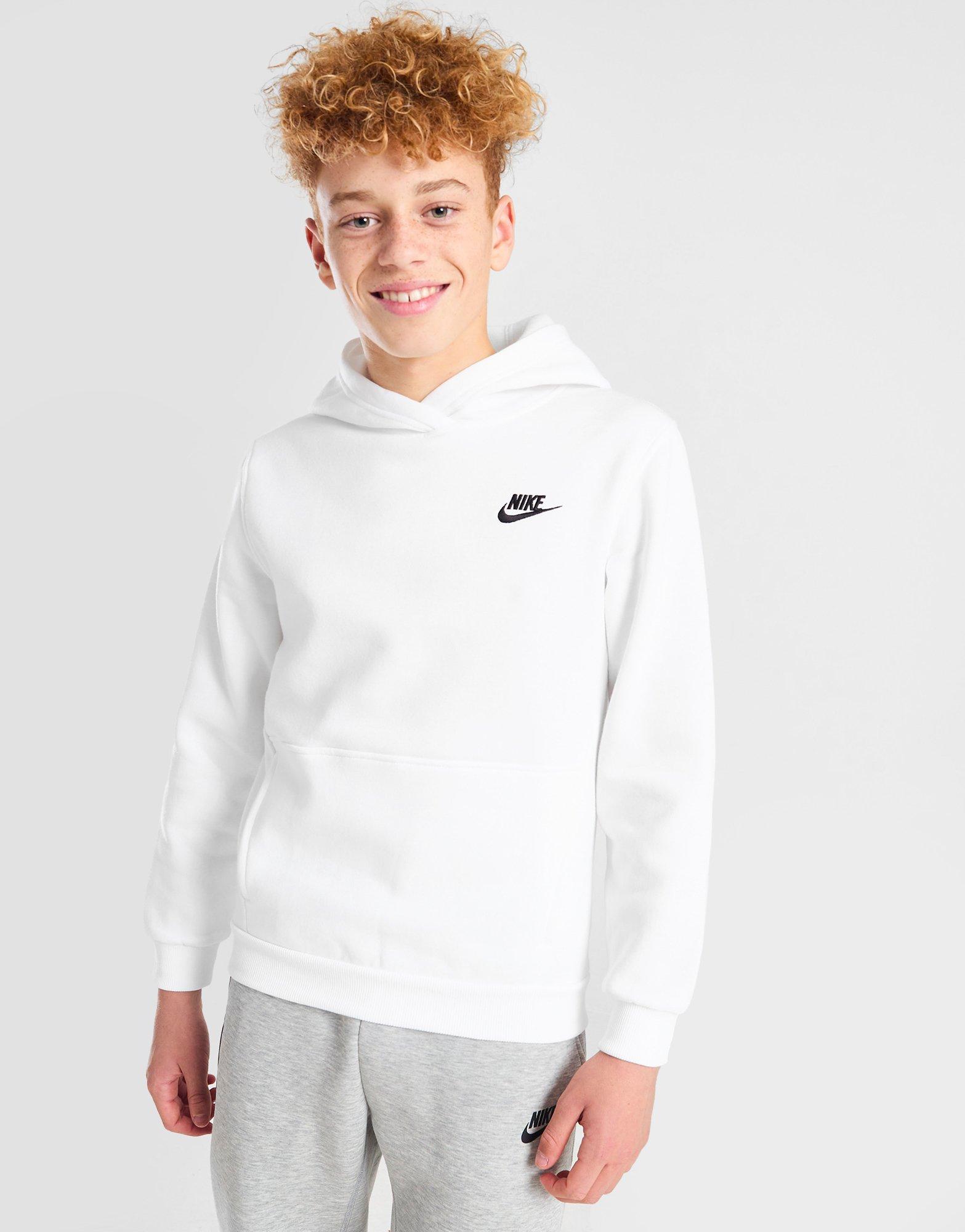 white nike hoodie junior