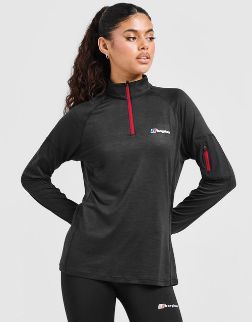 Woven Pocket 1/4 Zip Top