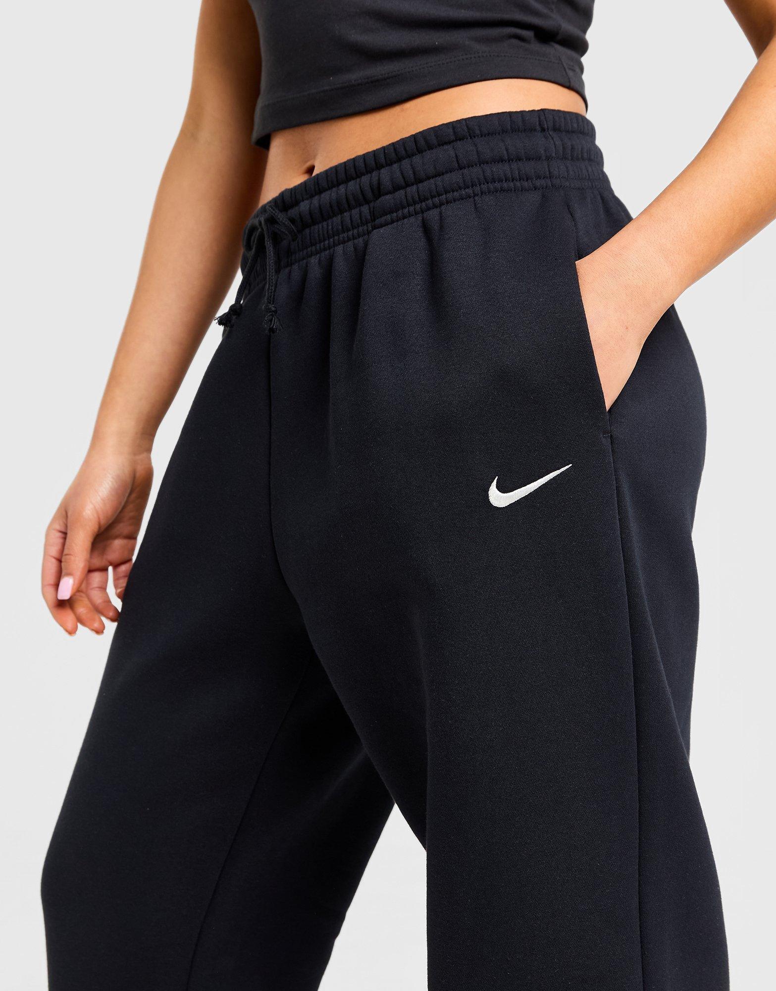 black oversized nike joggers