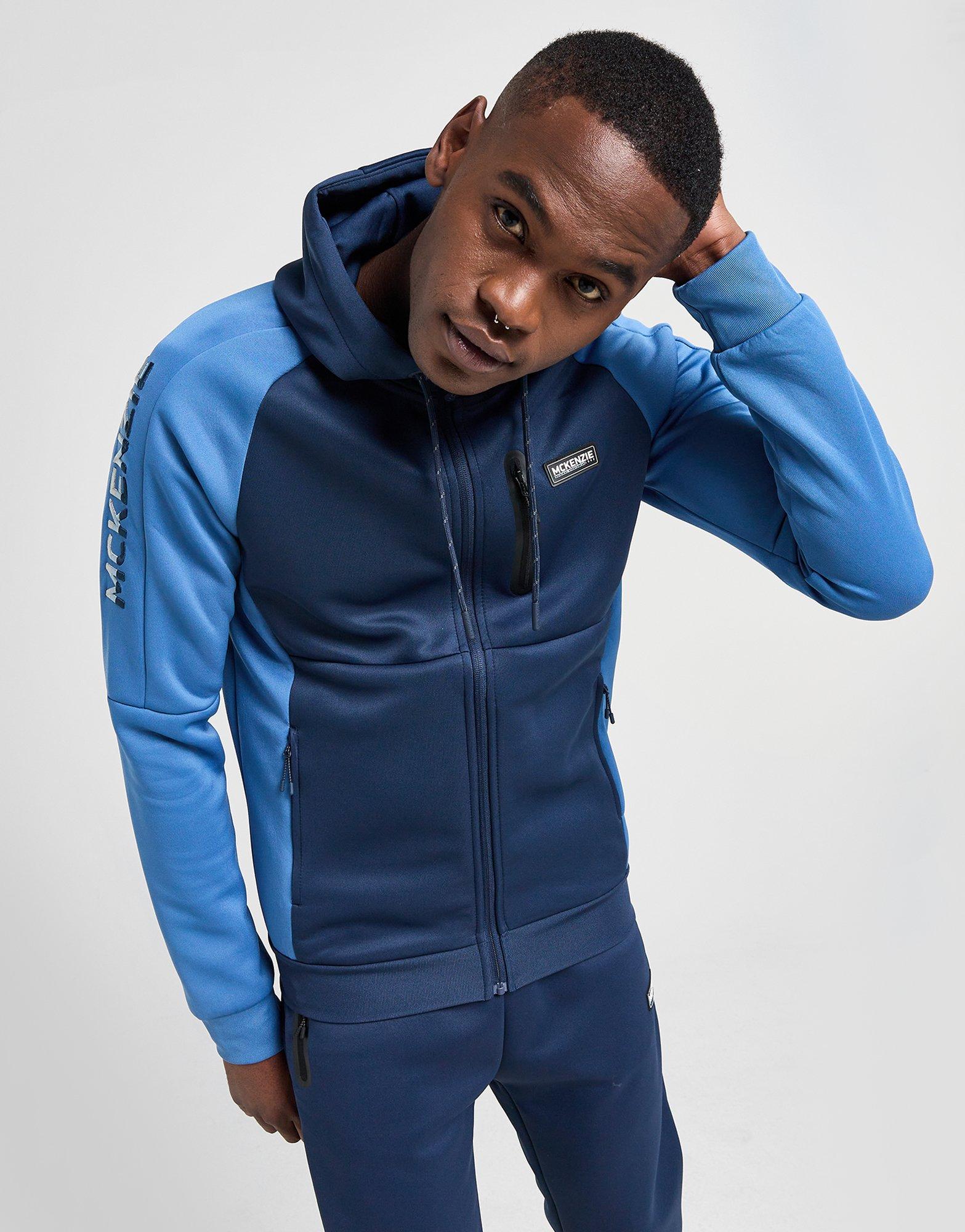 Blue Mckenzie Base Poly Full Zip Hoodie - JD Sports Malaysia