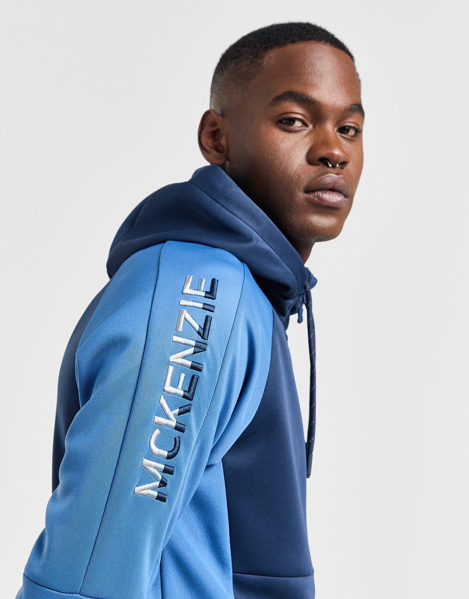 Blue Mckenzie Base Poly Full Zip Hoodie - JD Sports Malaysia