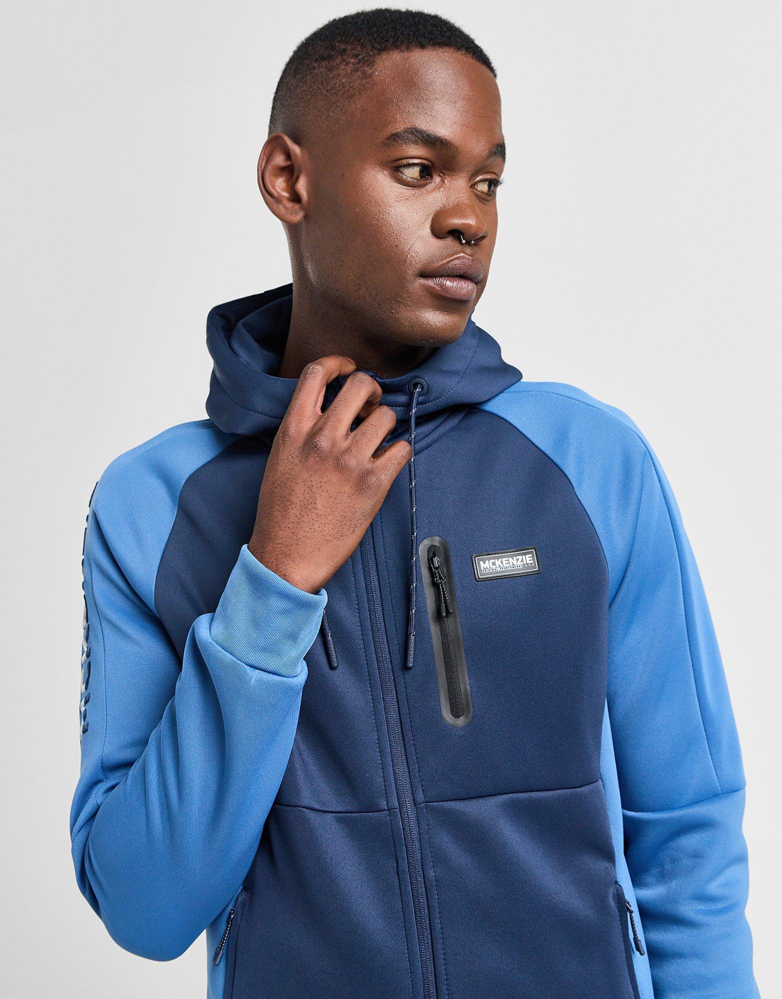 Blue Mckenzie Base Poly Full Zip Hoodie - JD Sports Malaysia