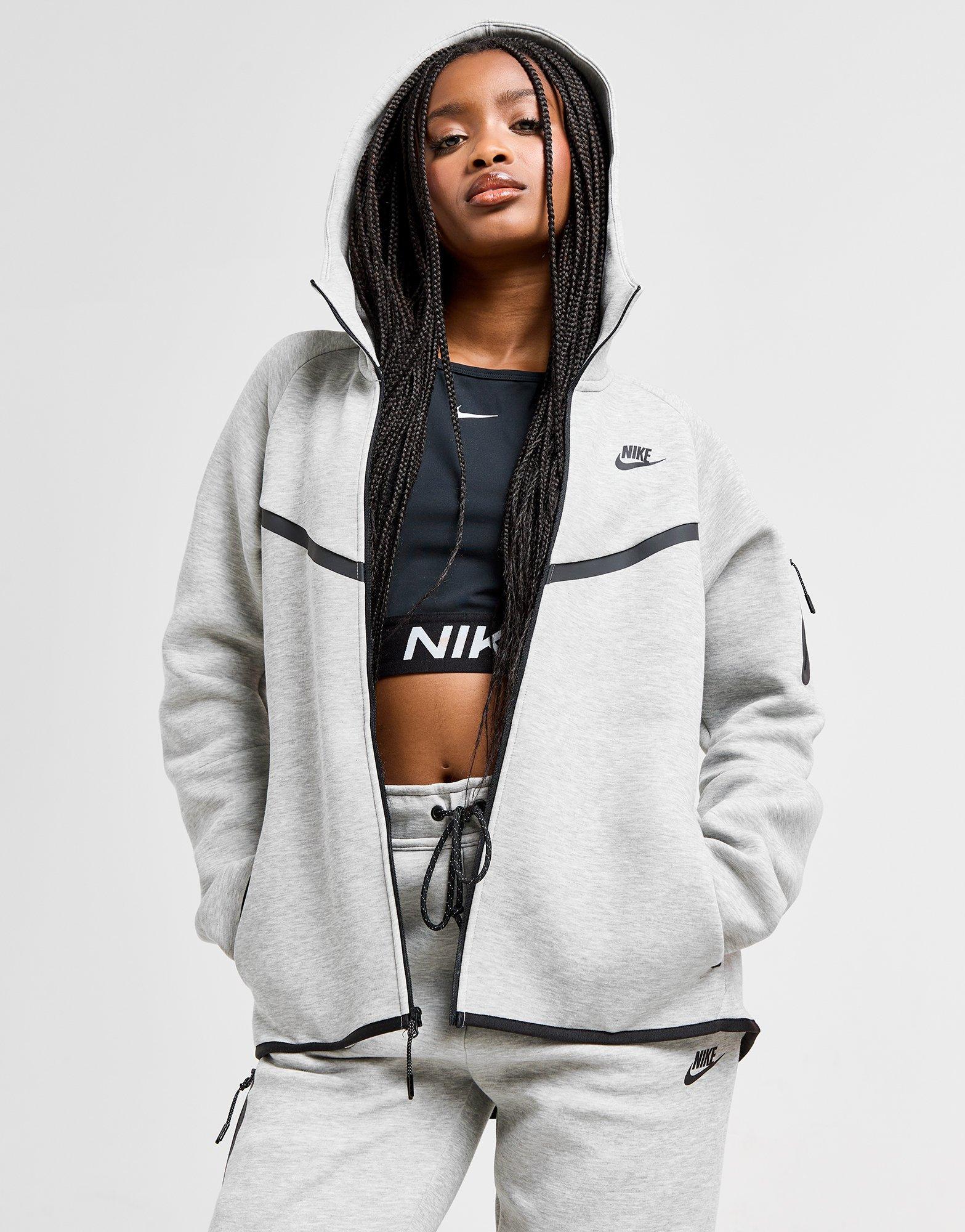 grey nike hoodie womens zip up