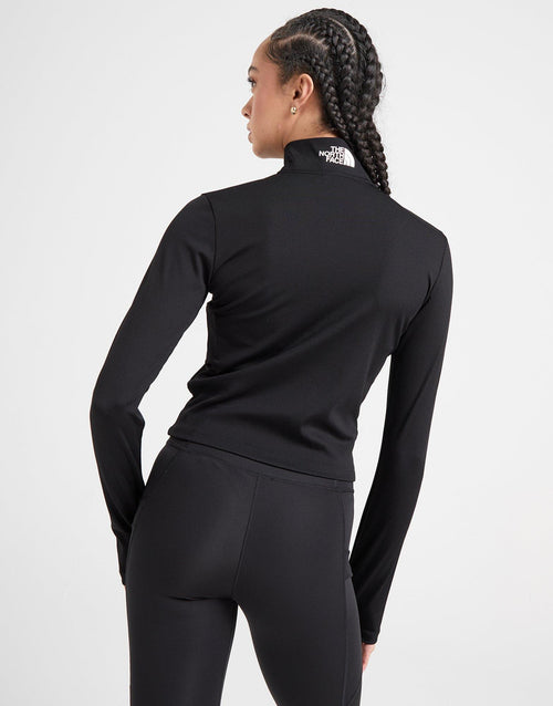 Rib Long Sleeve Full Zip Top