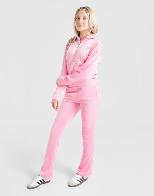 Girls' Crop Full Zip Flare Tracksuit Junior