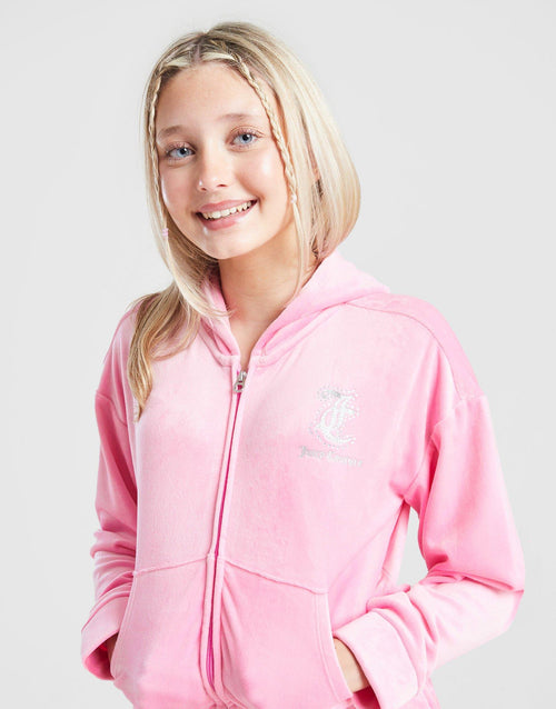Girls' Crop Full Zip Flare Tracksuit Junior