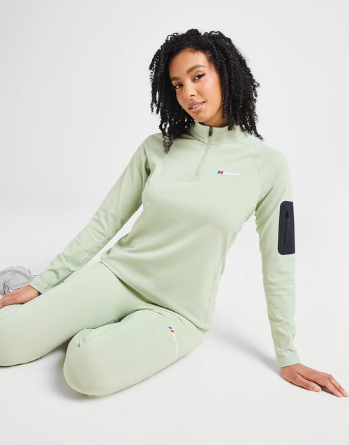 Woven Pocket 1/4 Zip Top