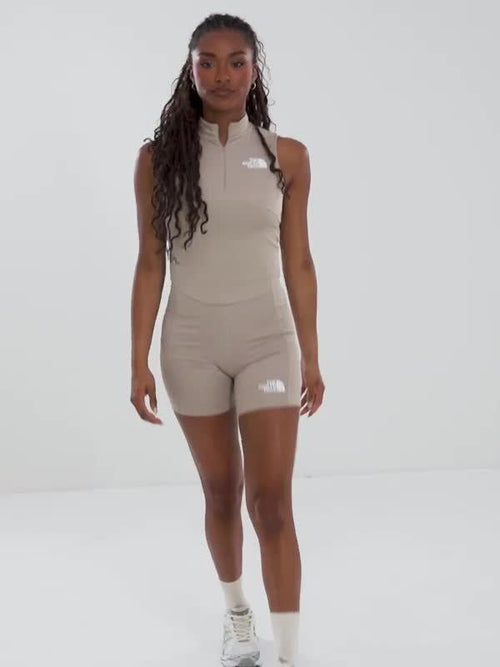 Rib Panel Zip Top