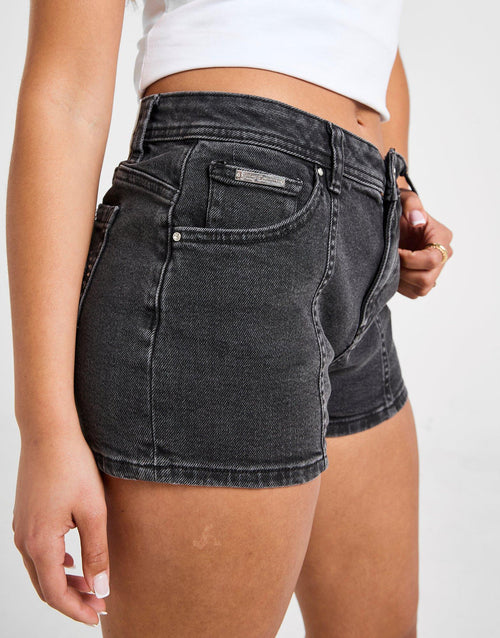 Diamante Cross Denim Shorts