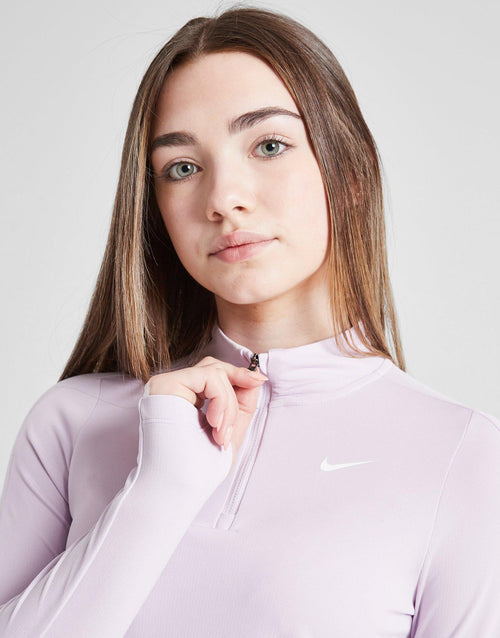 Girls' Fitness Long Sleeve 1/2 Zip Top Junior