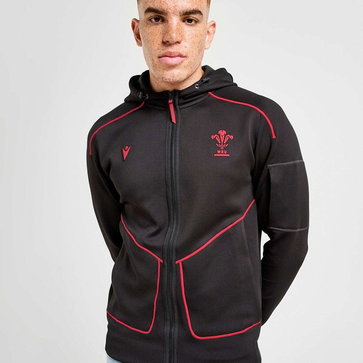 Black Macron Welsh Rugby Travel Hoodie - JD Sports Malaysia