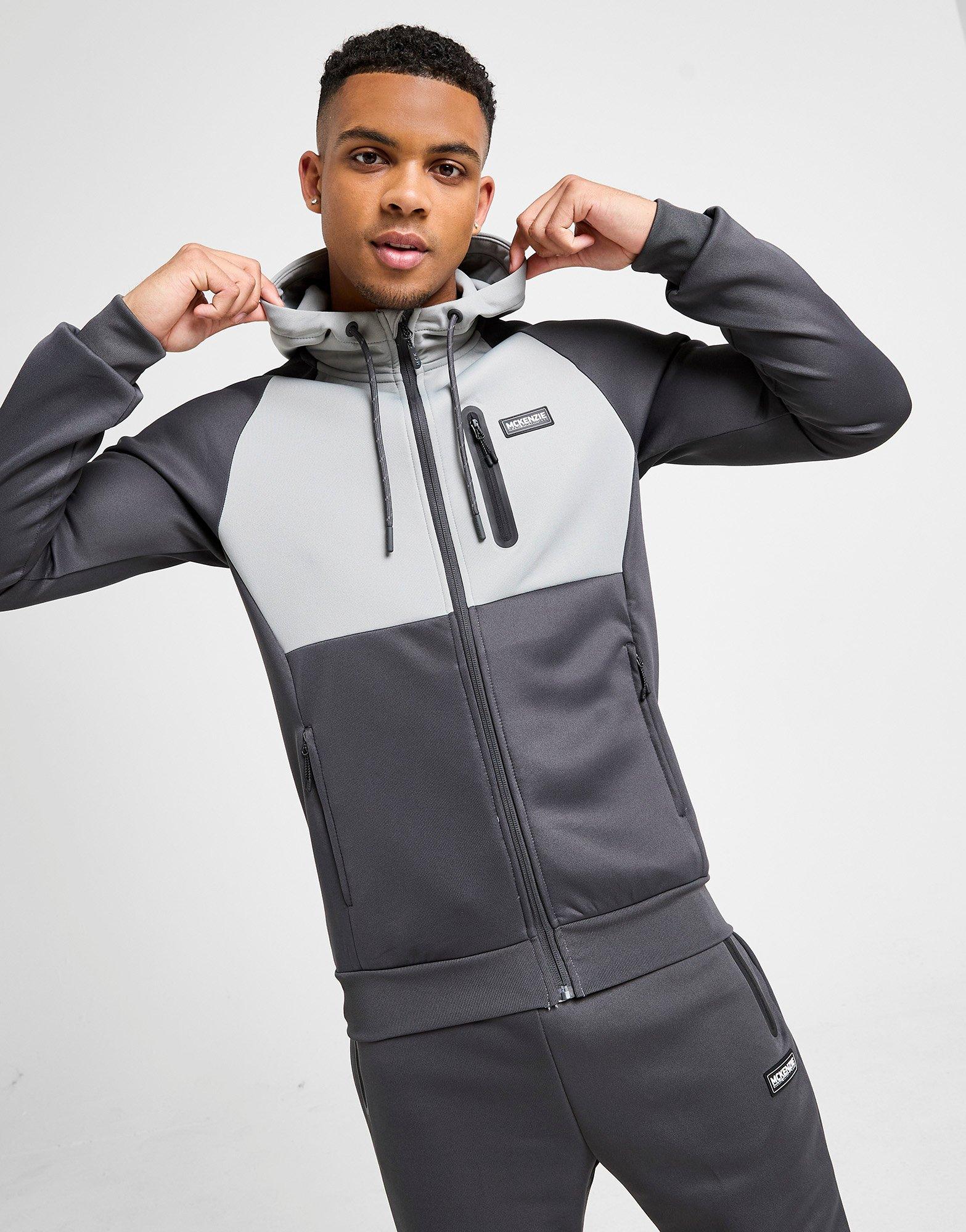 Grey Mckenzie Mount Poly Full Zip Hoodie - JD Sports Malaysia