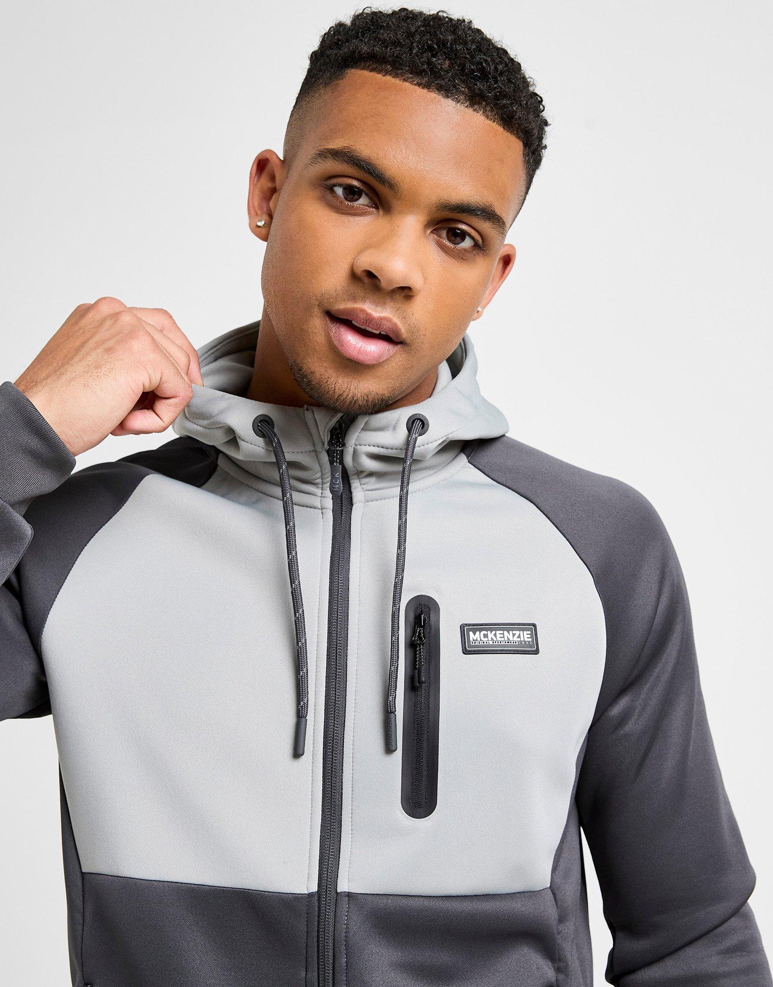 Grey Mckenzie Mount Poly Full Zip Hoodie - JD Sports Malaysia
