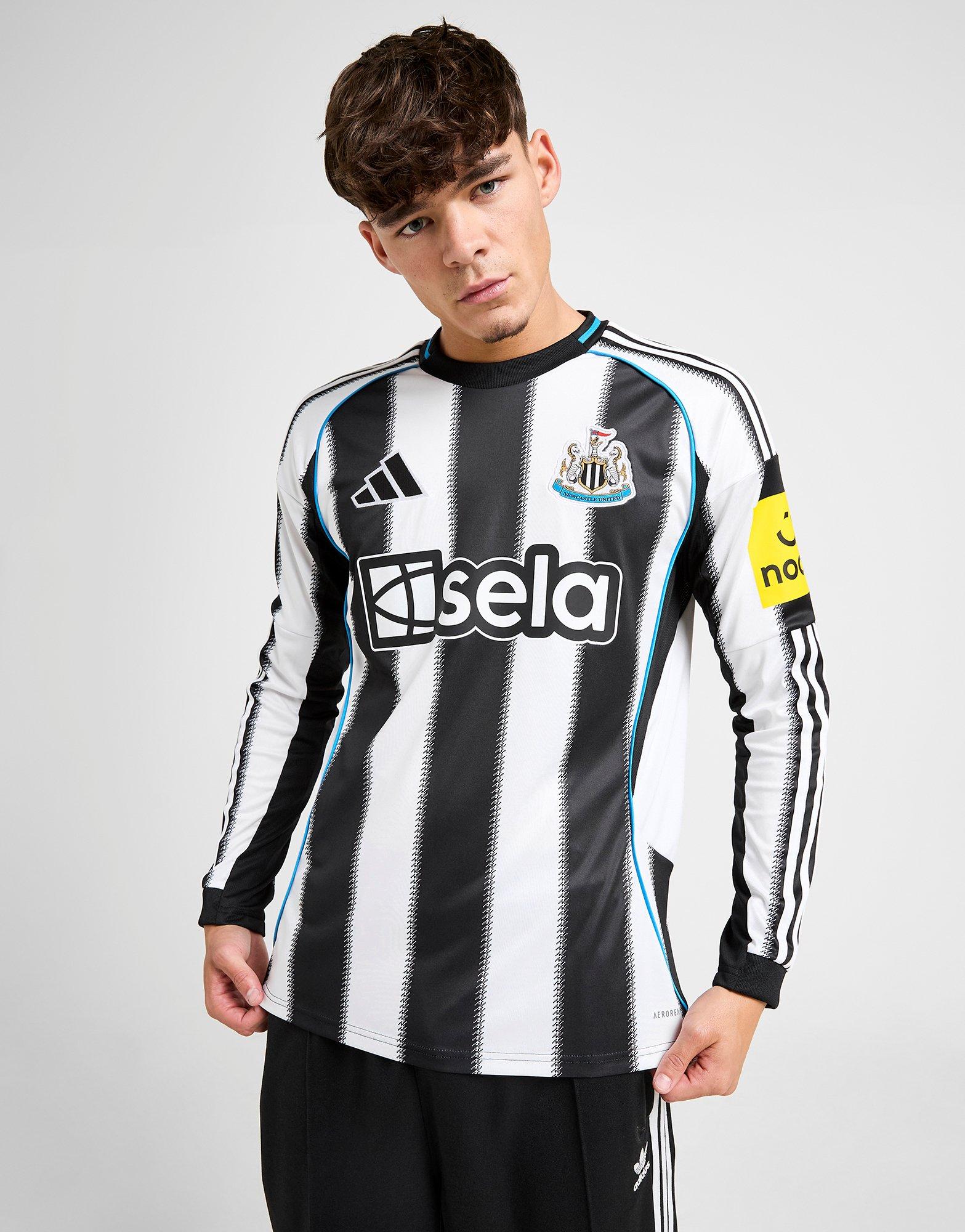 Black adidas Newcastle United FC 2025/26 Long Sleeve Home Shirt