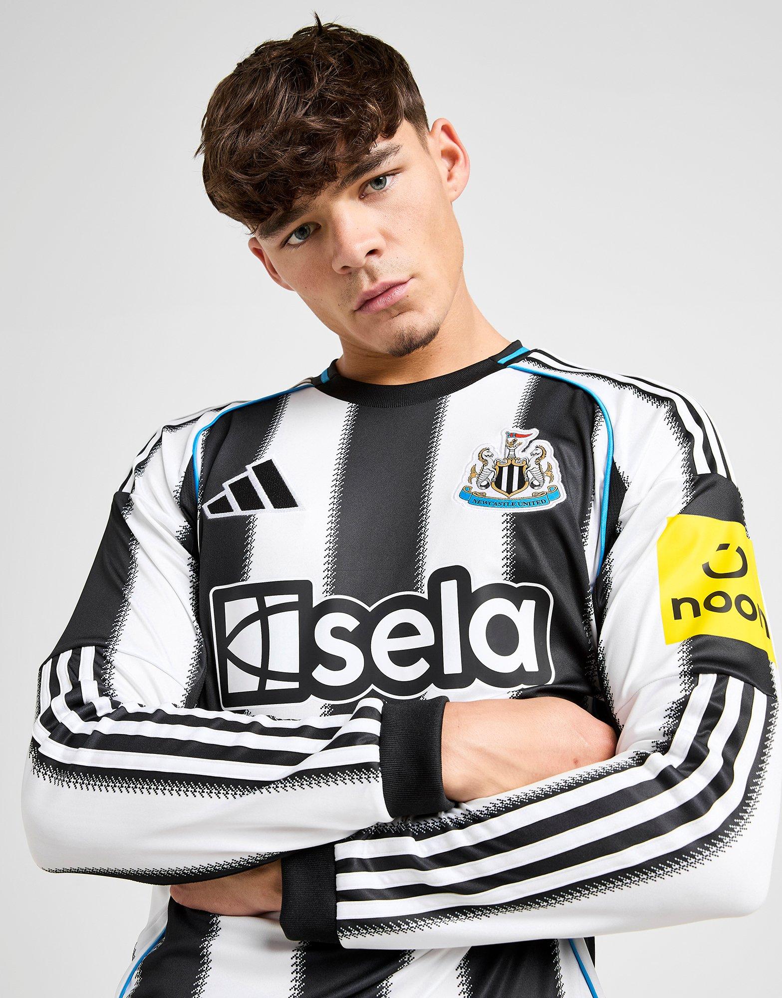 Black adidas Newcastle United FC 2025/26 Long Sleeve Home Shirt