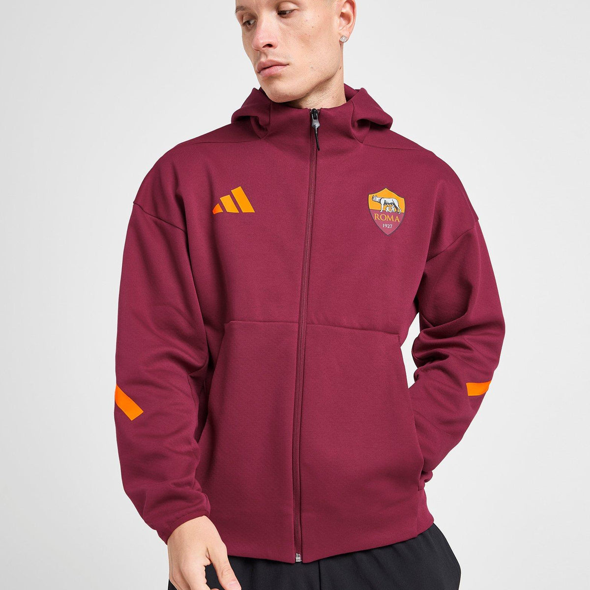 Red adidas AS Roma Anthem Jacket - JD Sports Malaysia