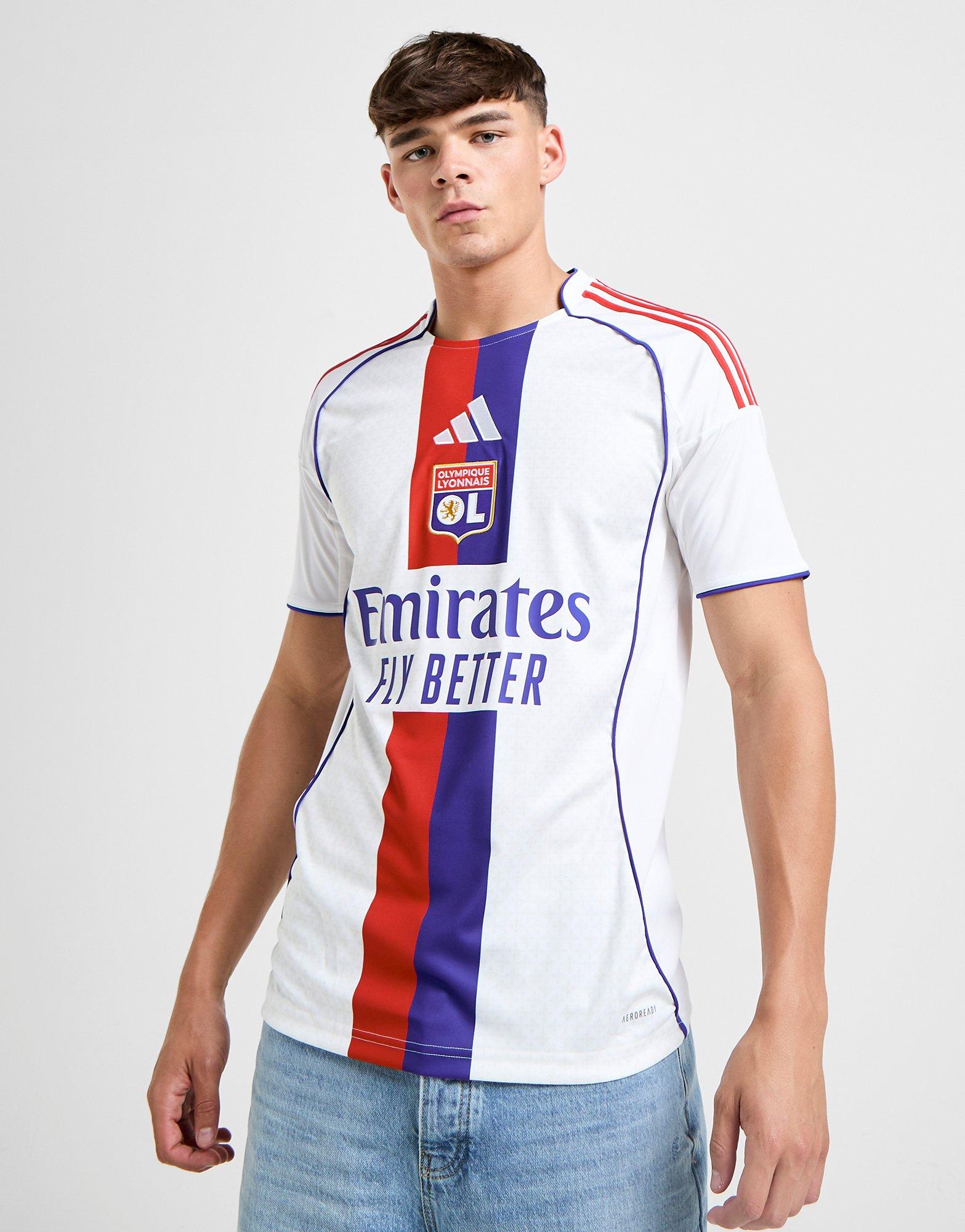 White adidas Olympique Lyon 2025/26 Home Shirt - JD Sports Malaysia