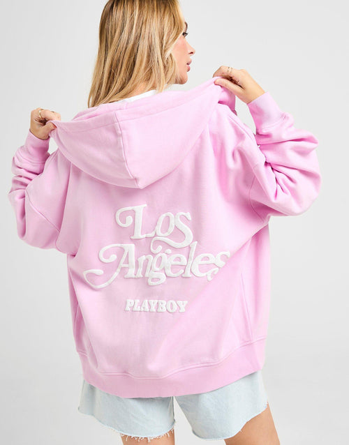 Pink Playboy Los Angeles Full Zip Hoodie