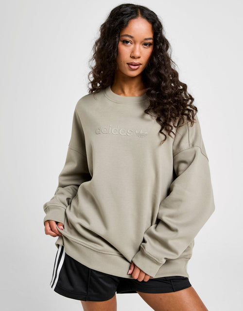 Essential Linear Oversized Crew Sweatshirt