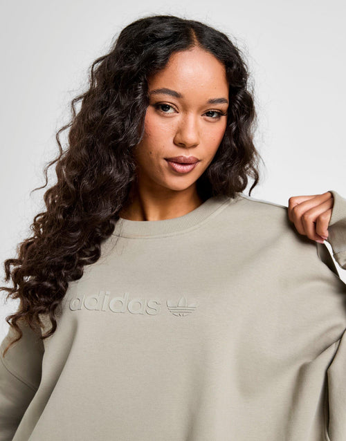 Essential Linear Oversized Crew Sweatshirt