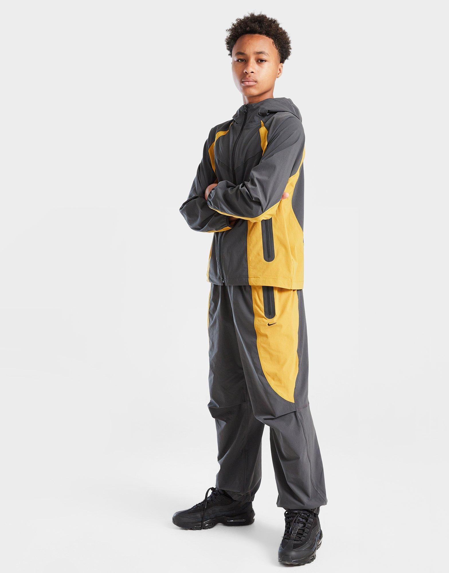 Tech Colour Block Woven Track Pants Junior