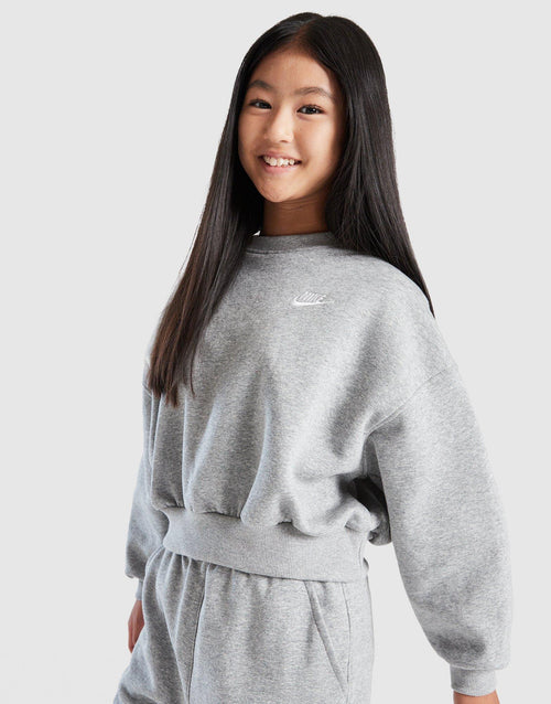 Club Fleece Crop Crew Sweatshirt Junior's